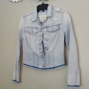 Jessica Simpson embroidered jean jacket